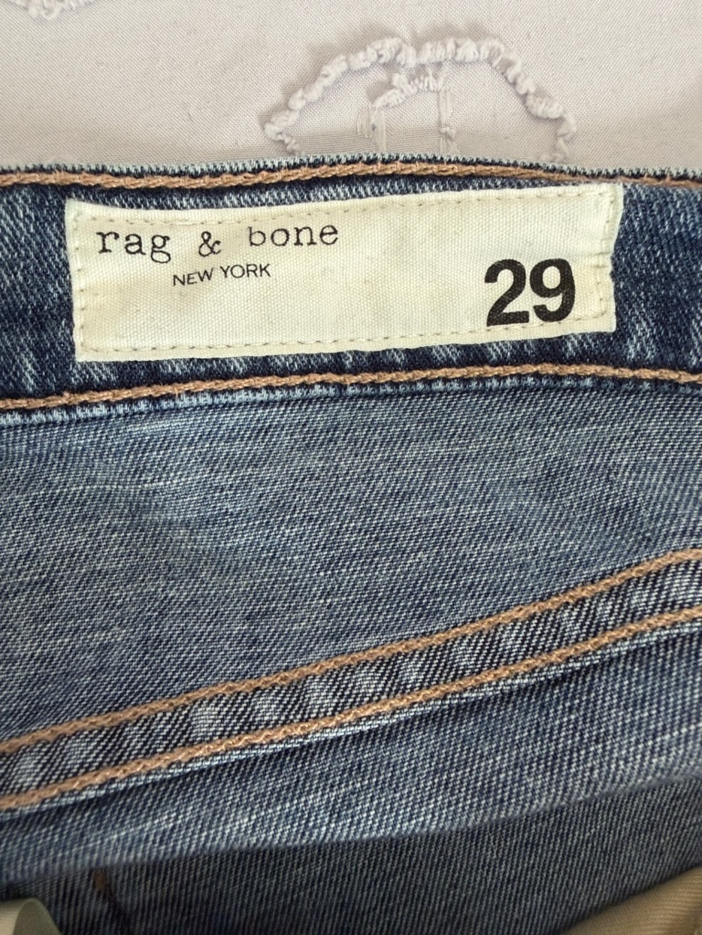 rag & bone Sofie High-Rise Ankle Ultra Wide Leg Jeans Leland Blue Size 29 GUC - Picture 11 of 14